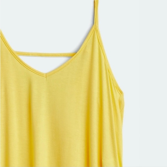 NWT Z SUPPLY Butter Yellow Stretch Jersey Back Detail Sleeveless V-Neck Tank XS - Picture 5 of 5